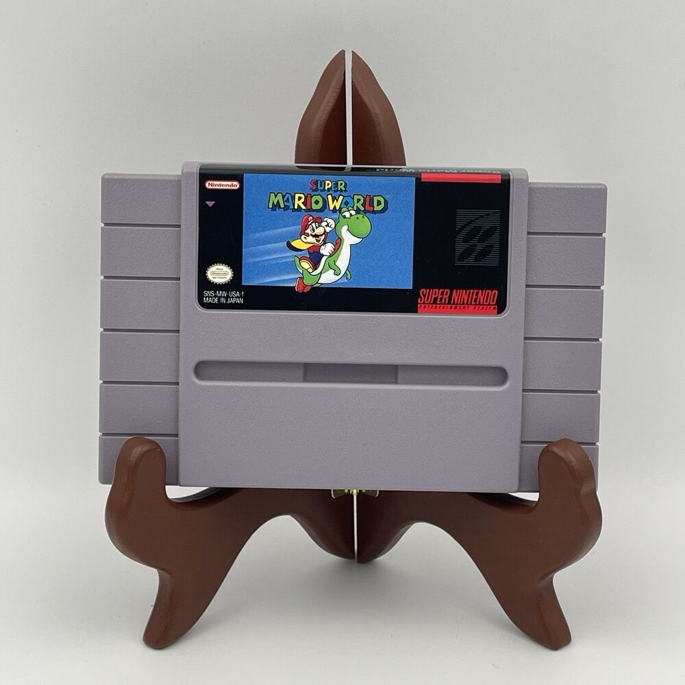 Super Mario World Super Nintendo (Nintendo SNES, 1992) Authentic Cartridge